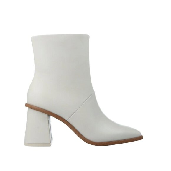 Time and Tru Womens Square-Toe Dress Memory-Foam Insole Bootie Size 11 White NWT - Picture 4 of 5